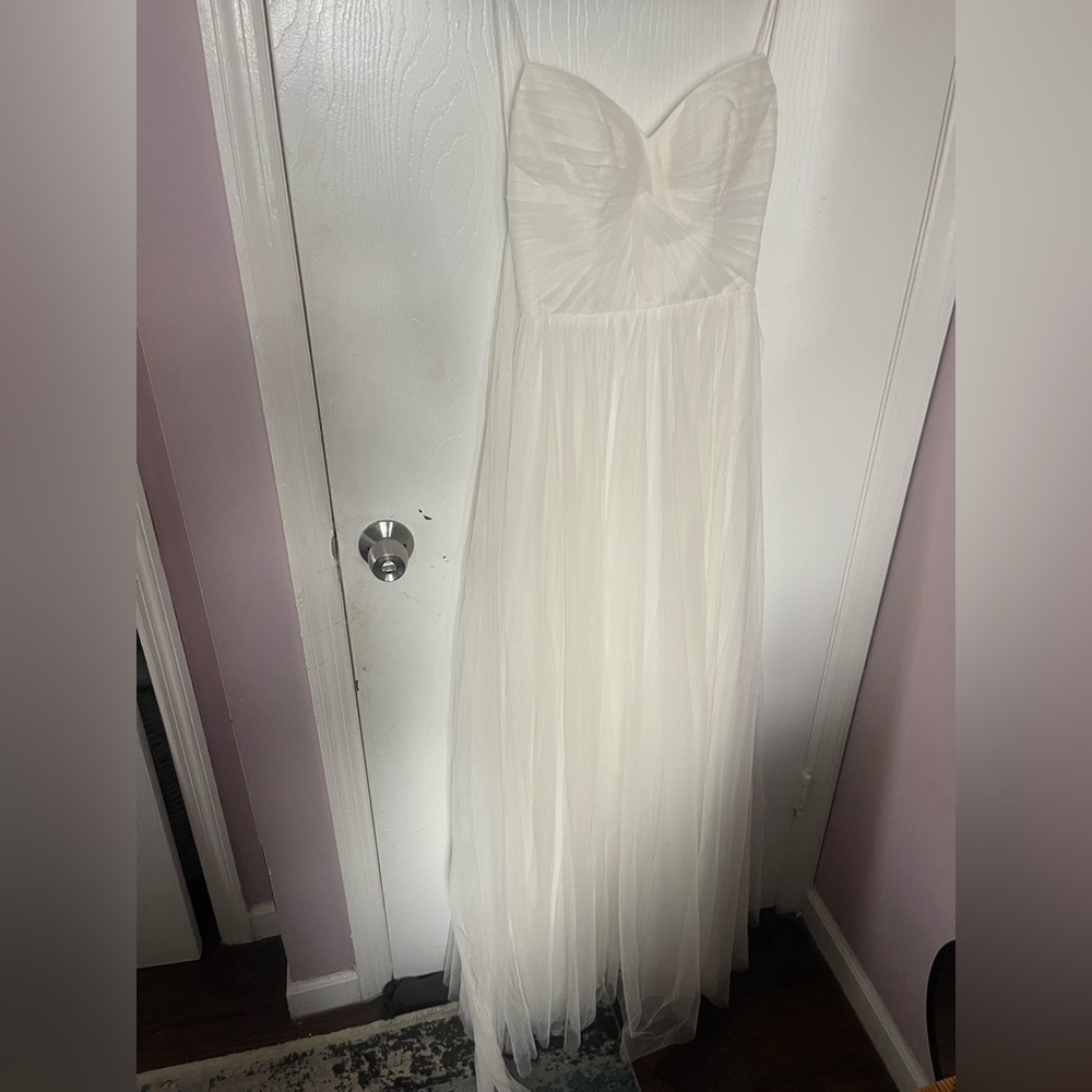 Watters white Tulle Tinsley Gown